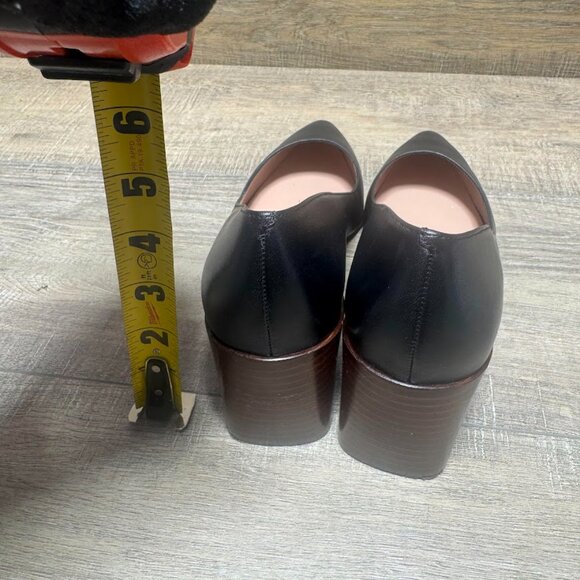 Cole Haan Cassandra Black Leather Block Heel Pump Women's Size 8 - Picture 3 of 6